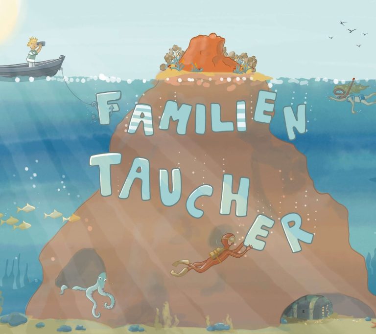 Familientaucher Vulkan Logo 